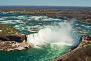 Canadian Horseshoe Falls in spring.